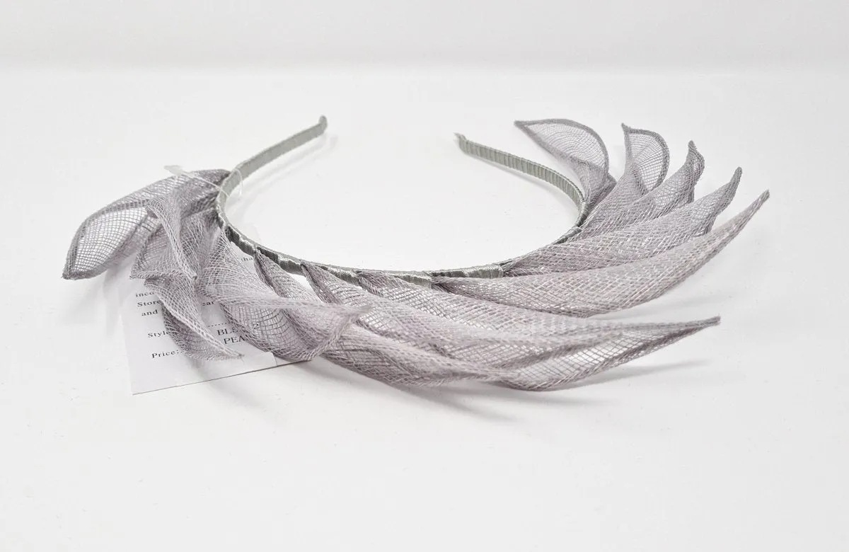Pearl Silver Petal Crown Hairband Fascinator