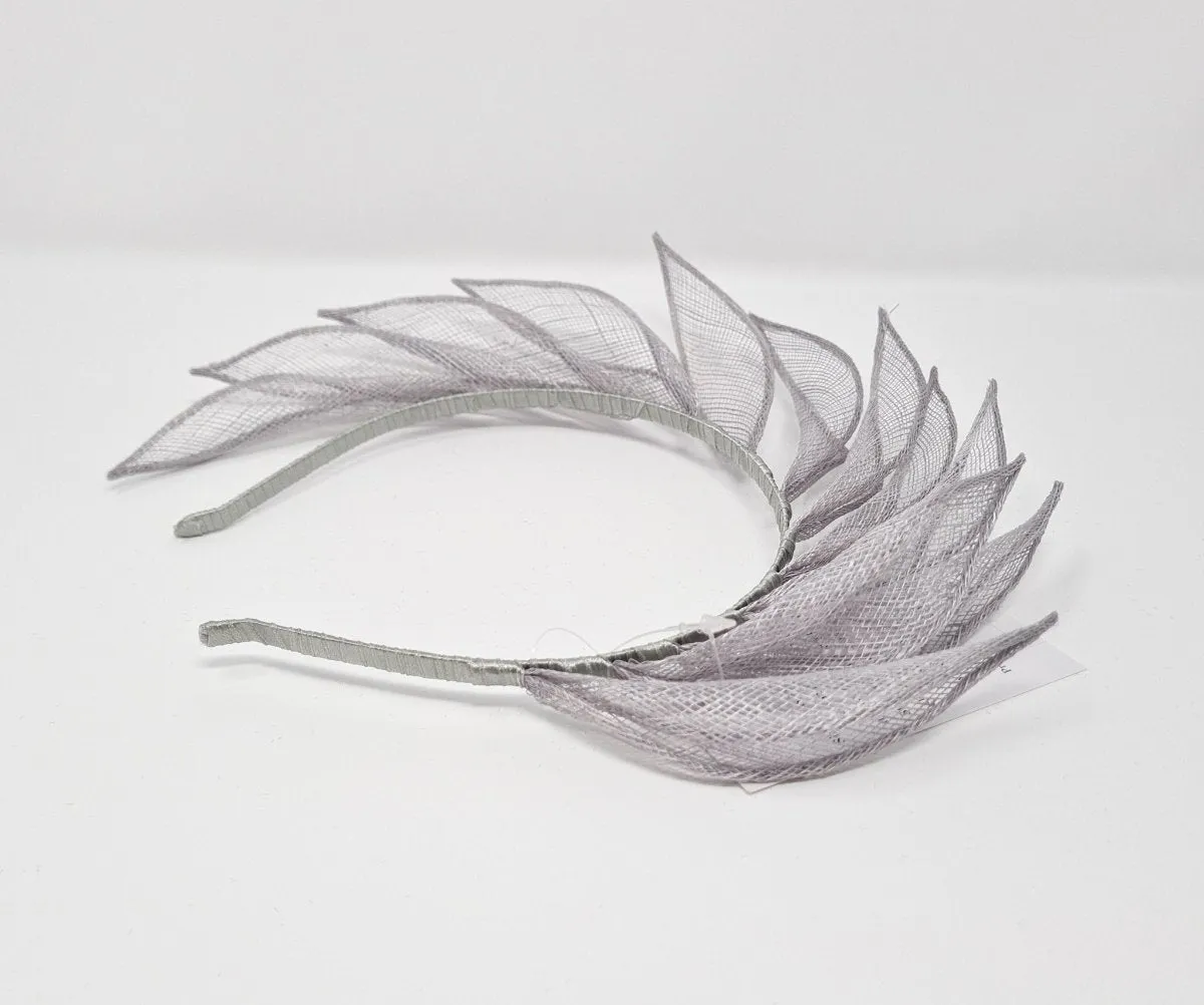 Pearl Silver Petal Crown Hairband Fascinator