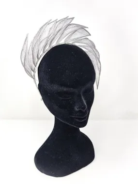 Pearl Silver Petal Crown Hairband Fascinator