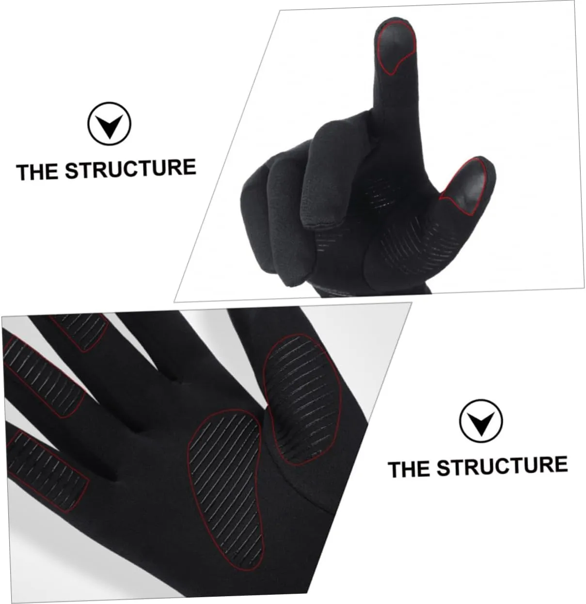 POPETPOP 1 Pair Touch Screen Cycling Gloves Exercise Gloves for Men Warm Bike Gloves Mittens for Men Full-Finger