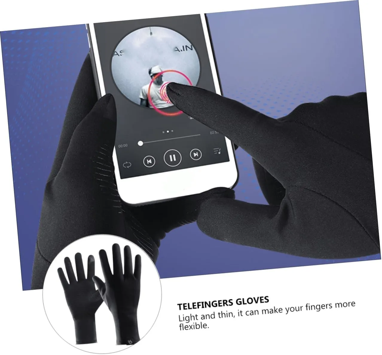 POPETPOP 1 Pair Touch Screen Cycling Gloves Exercise Gloves for Men Warm Bike Gloves Mittens for Men Full-Finger