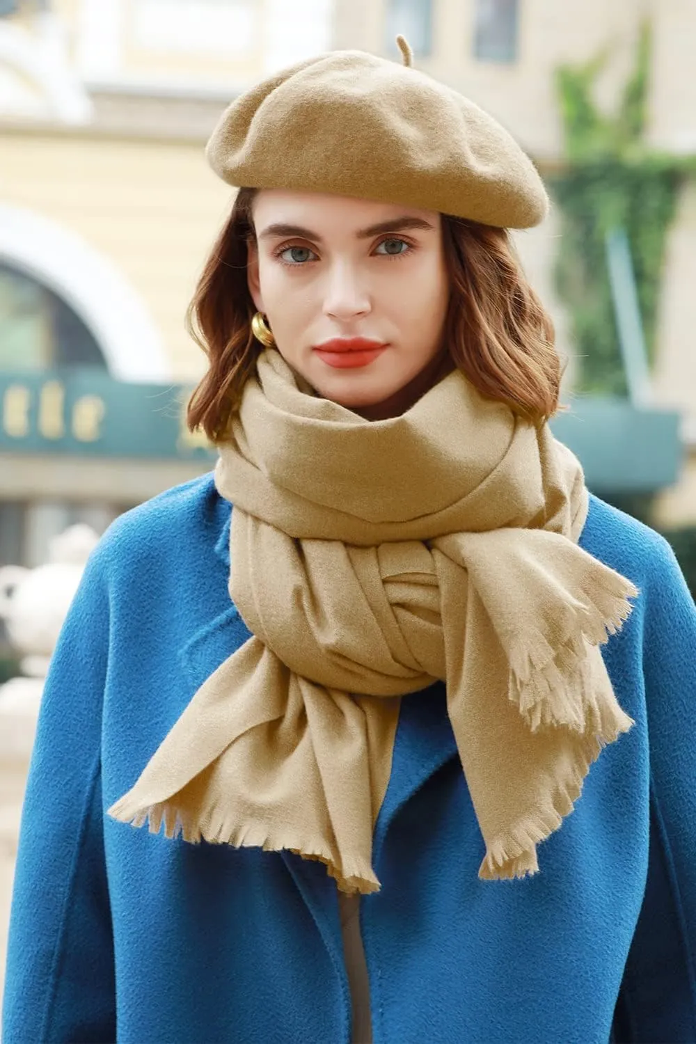 RIIQIICHY Scarfs for Women Pashmina Shawl Wraps for Evening Dresses Women Scarf for Wedding Large Winter Scarves