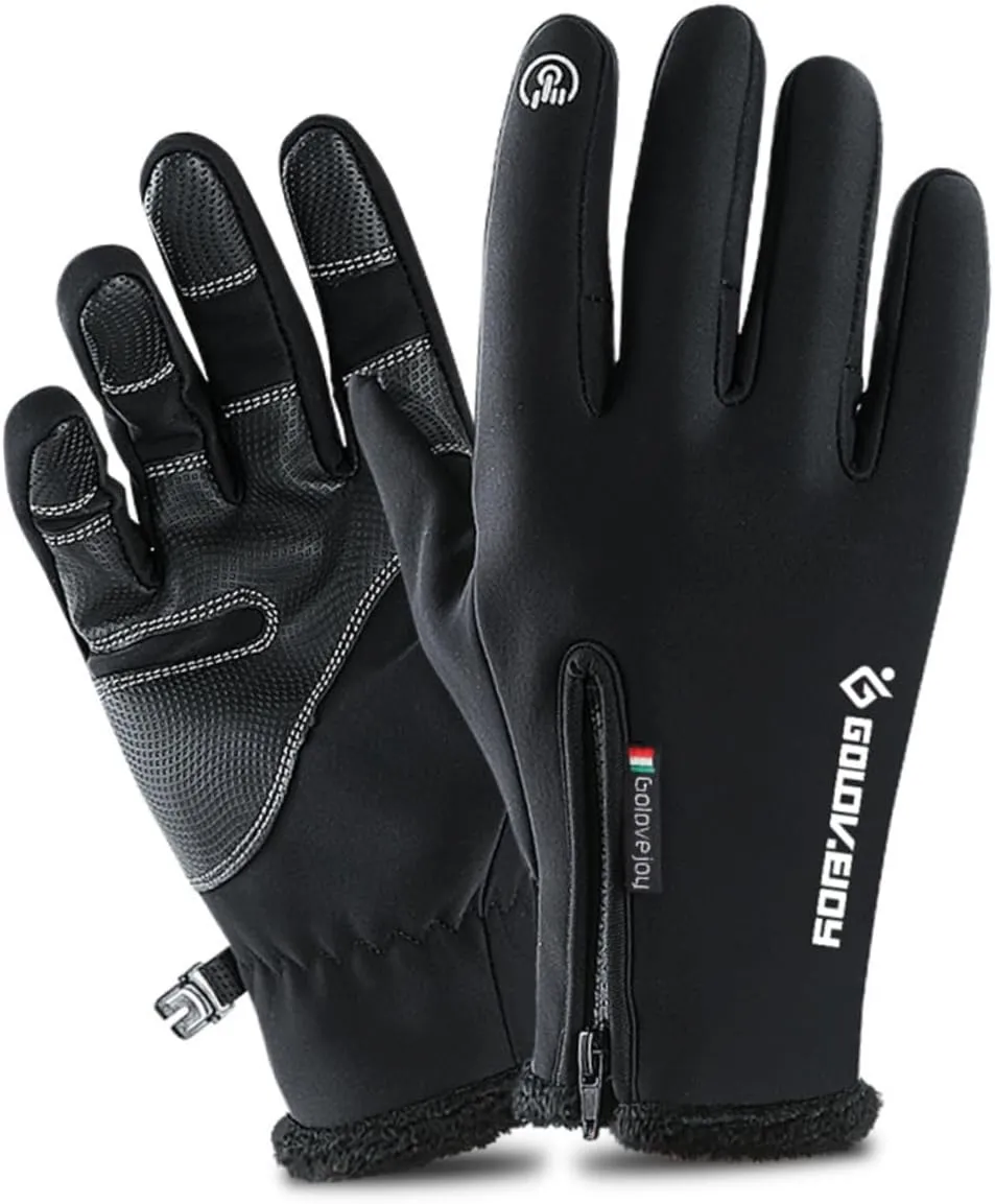 SAFIGLE Lace Winter Gloves Warm Waterproof Touch Screen Cycling Gloves for Men Ideal for Outdoor Sports