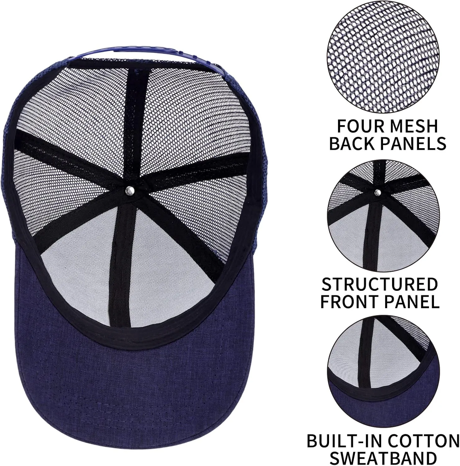Snapback Trucker Hat Baseball Caps Adjustable Outdoor Mesh Back Ball Caps for Men Women