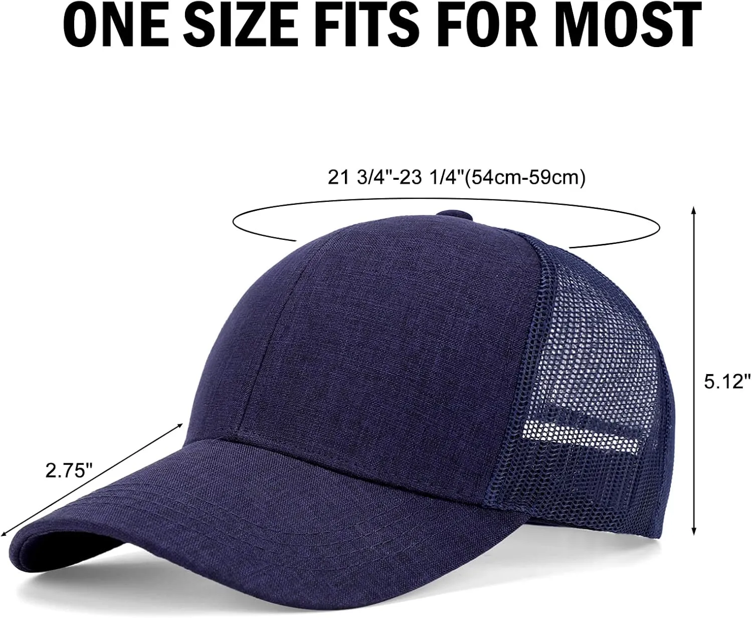 Snapback Trucker Hat Baseball Caps Adjustable Outdoor Mesh Back Ball Caps for Men Women