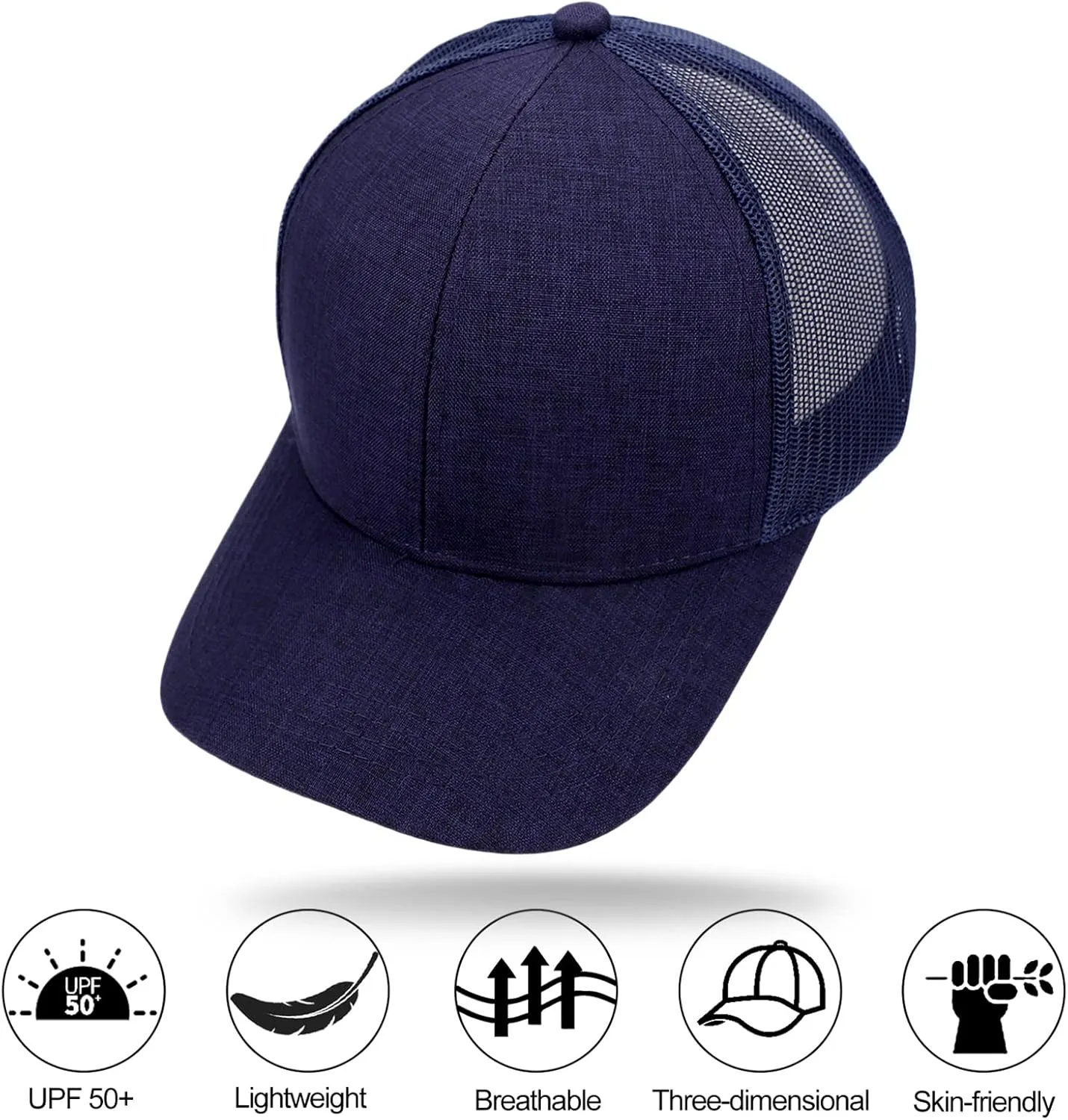 Snapback Trucker Hat Baseball Caps Adjustable Outdoor Mesh Back Ball Caps for Men Women