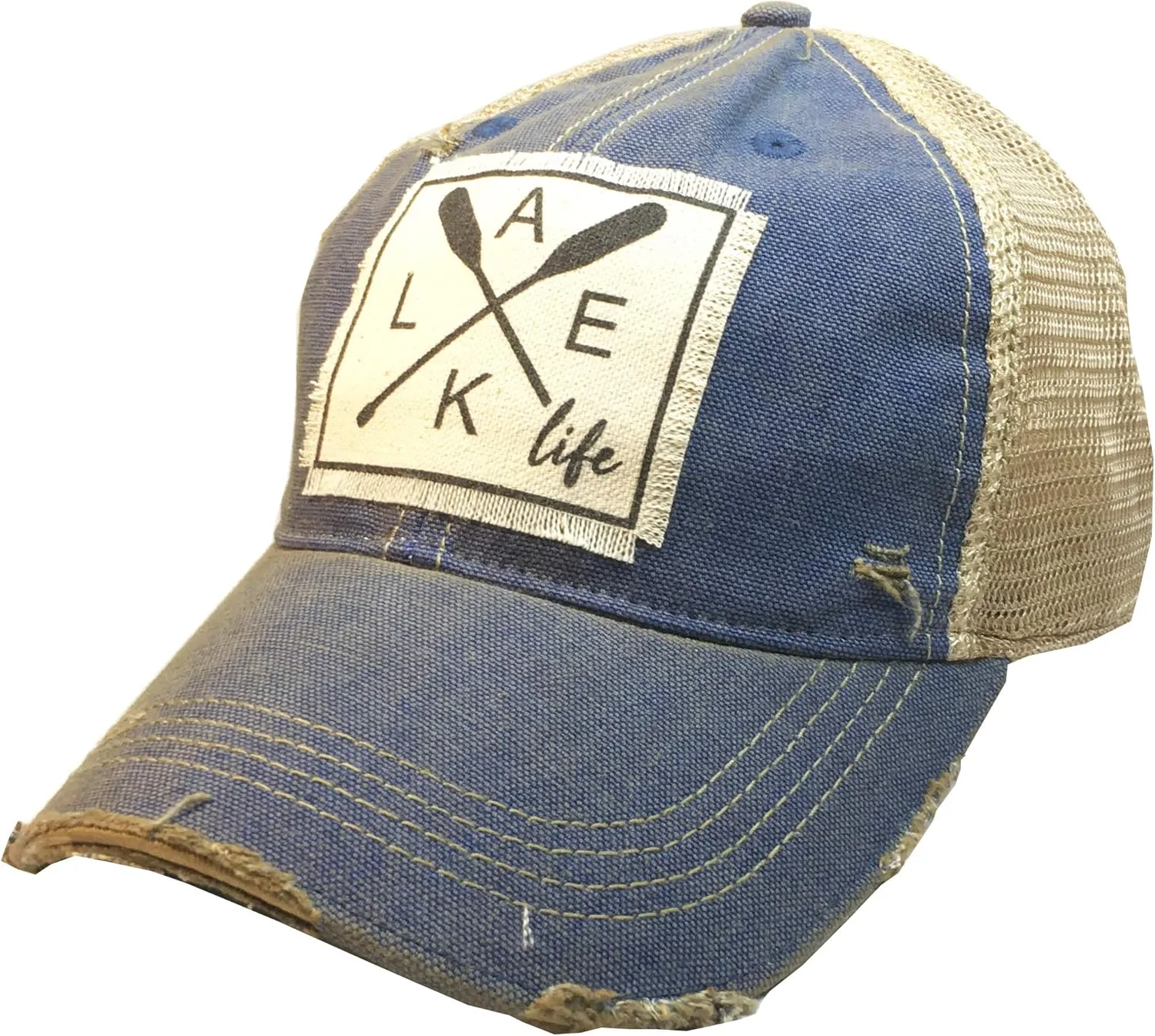 VINTAGE LIFE Women's Distressed Funny Sayings Trucker Baseball Hats