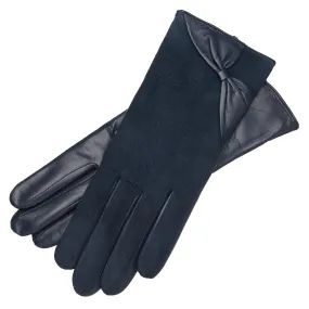 Vittoria Blue Navy Leather Gloves