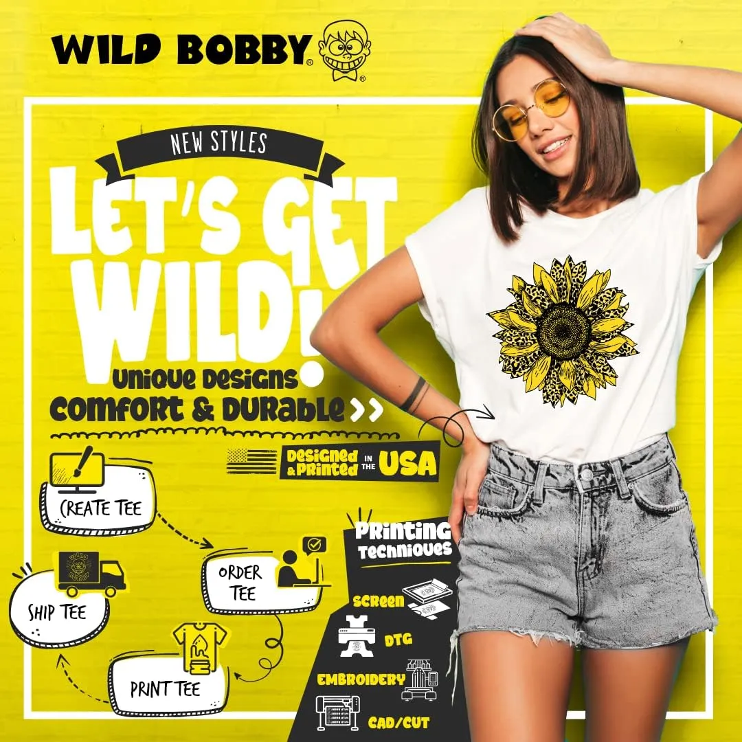Wild Bobby Messy Bun #BeachLife | Cool Neon Leopard Print Bandana | Sunglasses Beach Fashion Unisex Graphic Hoodie Sweatshirt