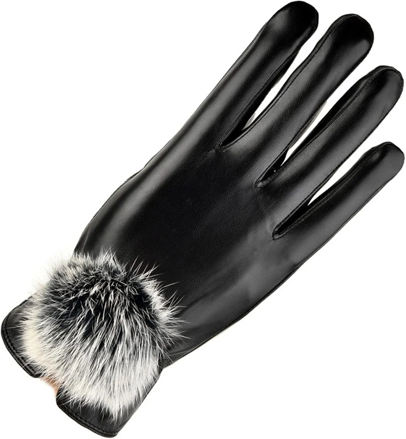 Winter Gloves for Women - Upgraded Touchscreen Cold Weather Thermal Warm Knit Glove for Running Driving Hiking(Black, One size)