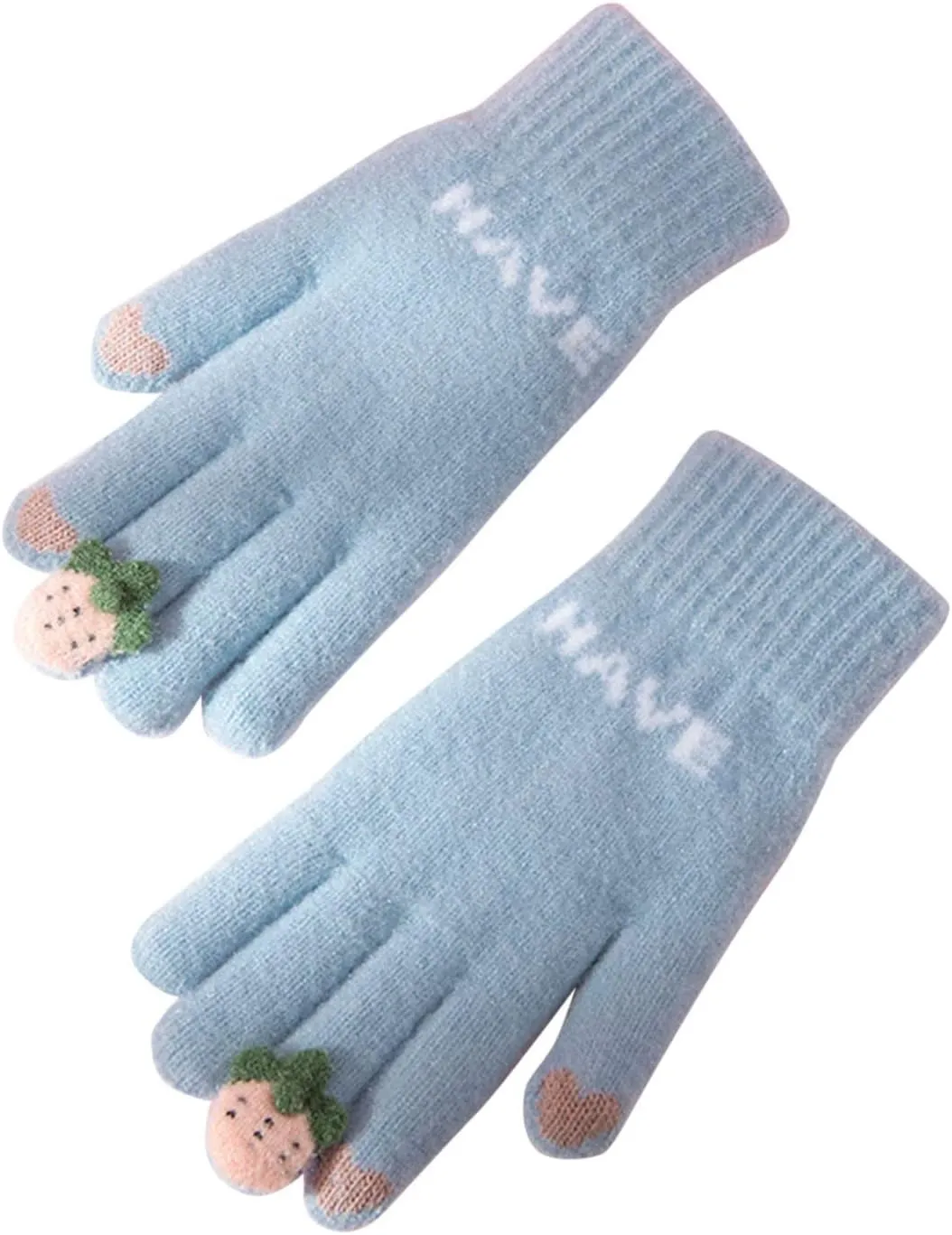 Winter Touchscreen Gloves for Women Warm Thermal Knit with Touchscreen Fingers Texting Elastic Cuff Glove