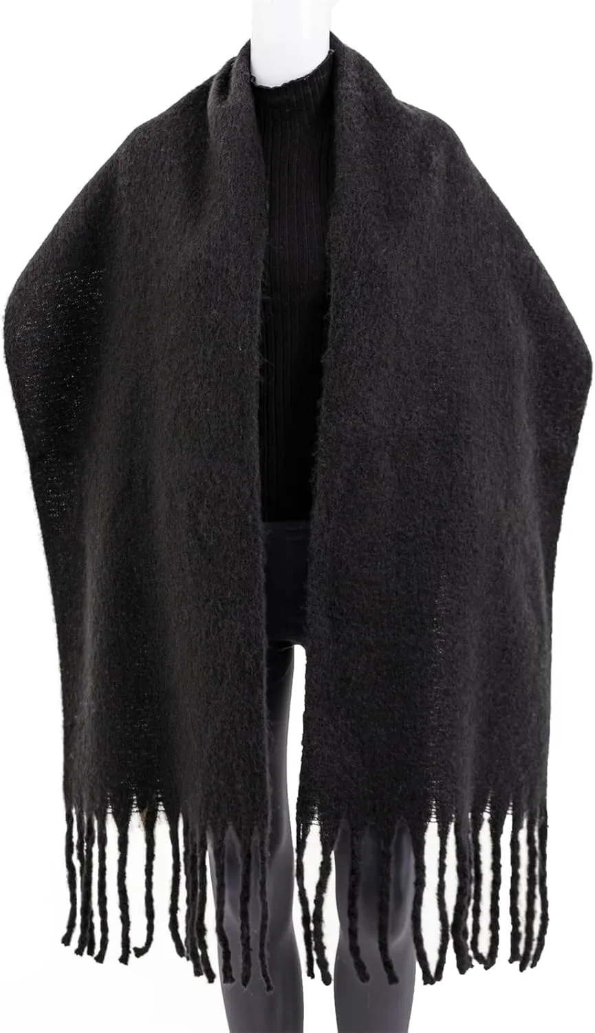 Winter Women Chunky Scarf Warm Blanket Big Thick Large Oversized Wrap Colorful Long Solid Scarves