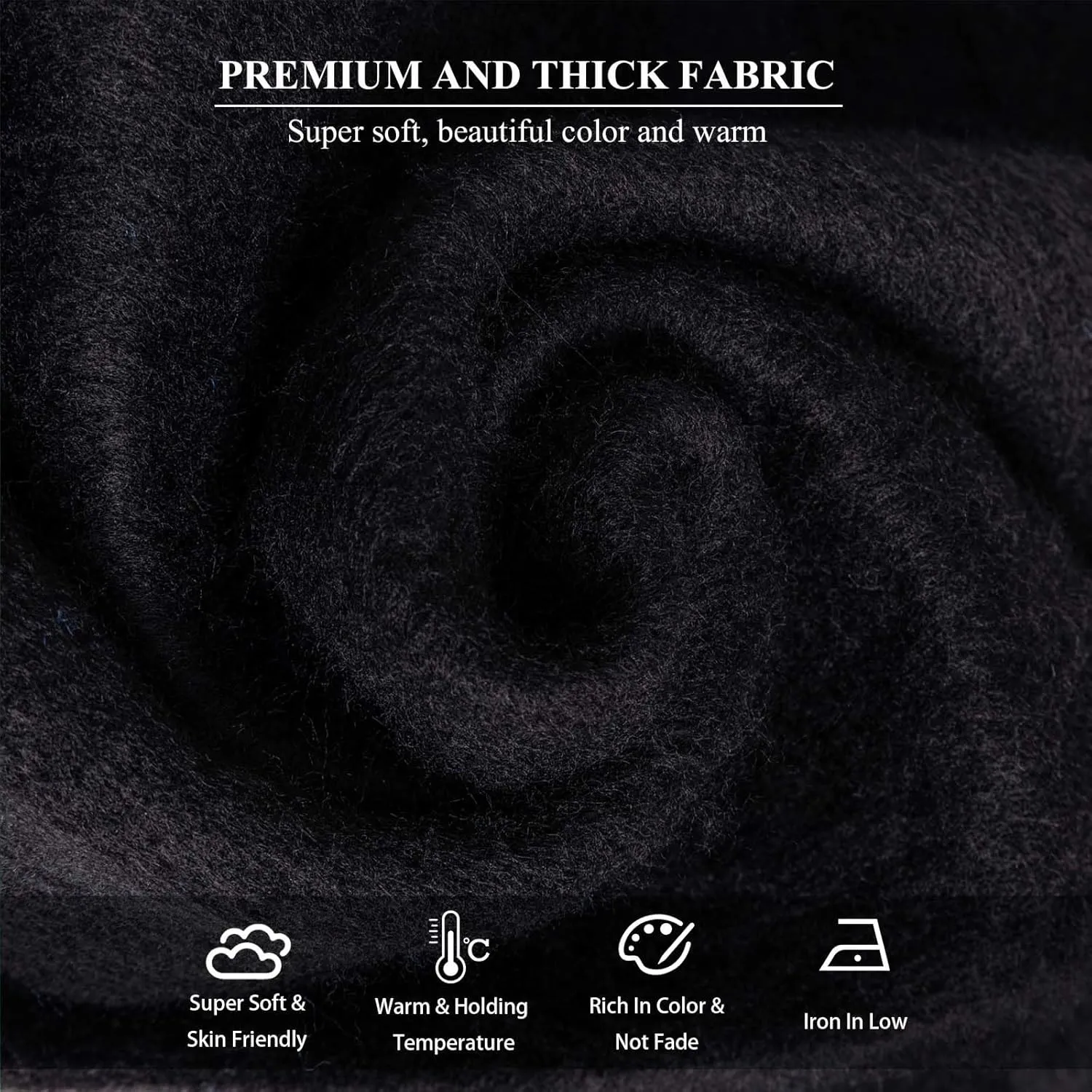 Winter Women Chunky Scarf Warm Blanket Big Thick Large Oversized Wrap Colorful Long Solid Scarves