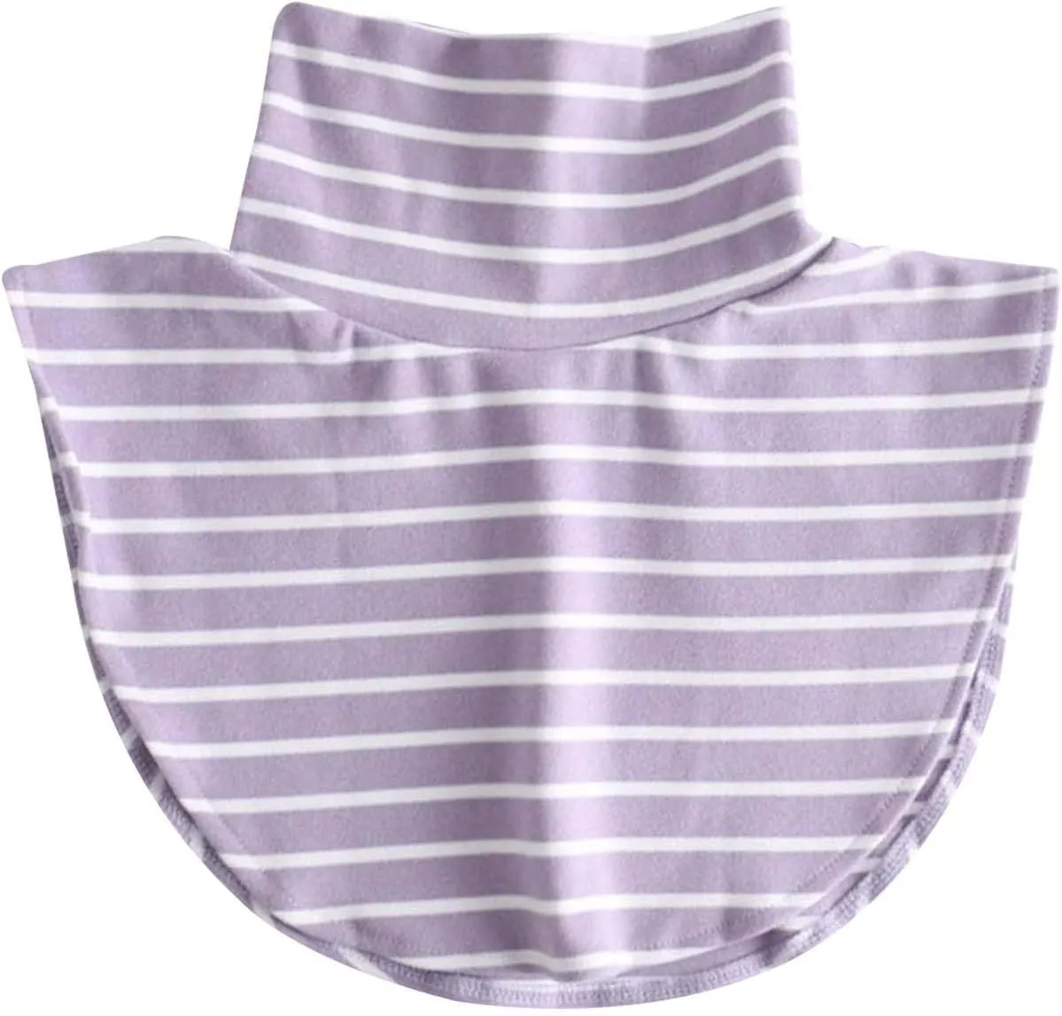Women's Fall & Winter Inner Layer Knit Scarf Neck Warmer Striped High Neck Stretchable False Toddler Colla Blouse