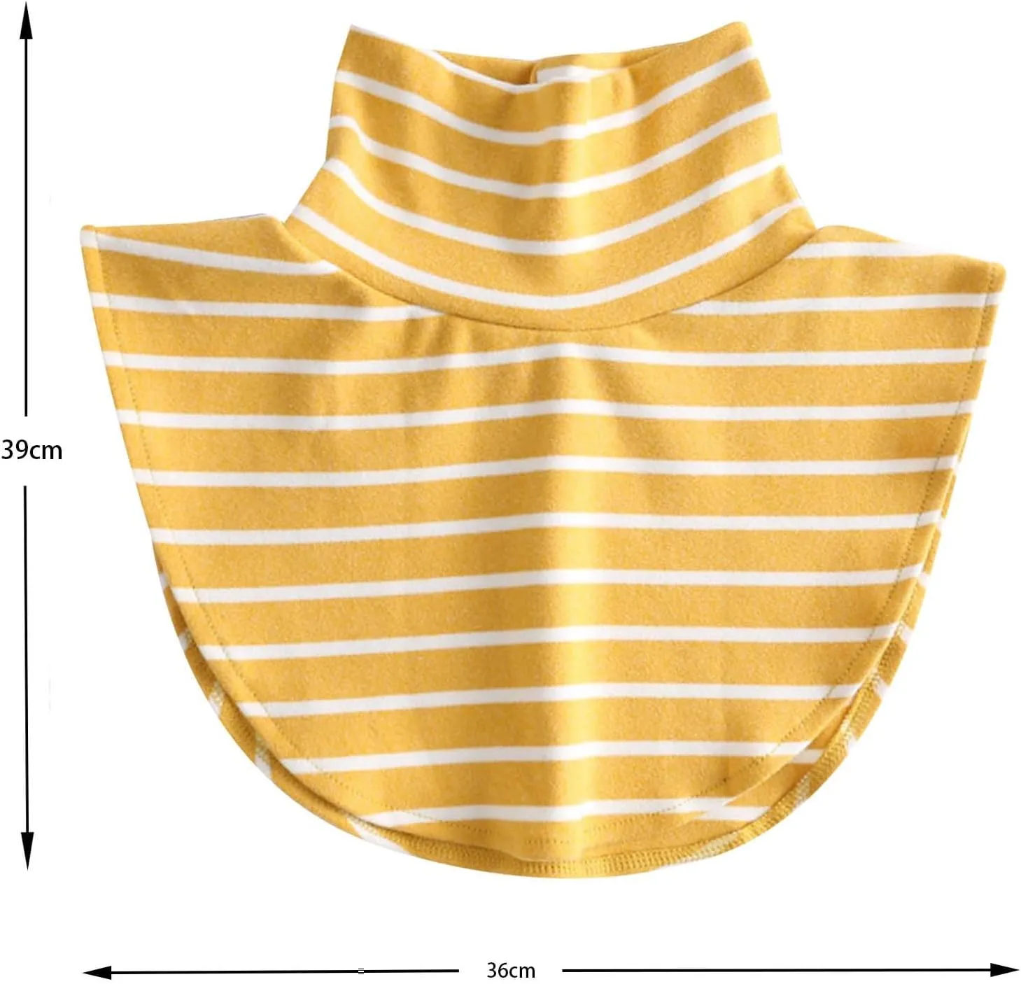 Women's Fall & Winter Inner Layer Knit Scarf Neck Warmer Striped High Neck Stretchable False Toddler Colla Blouse