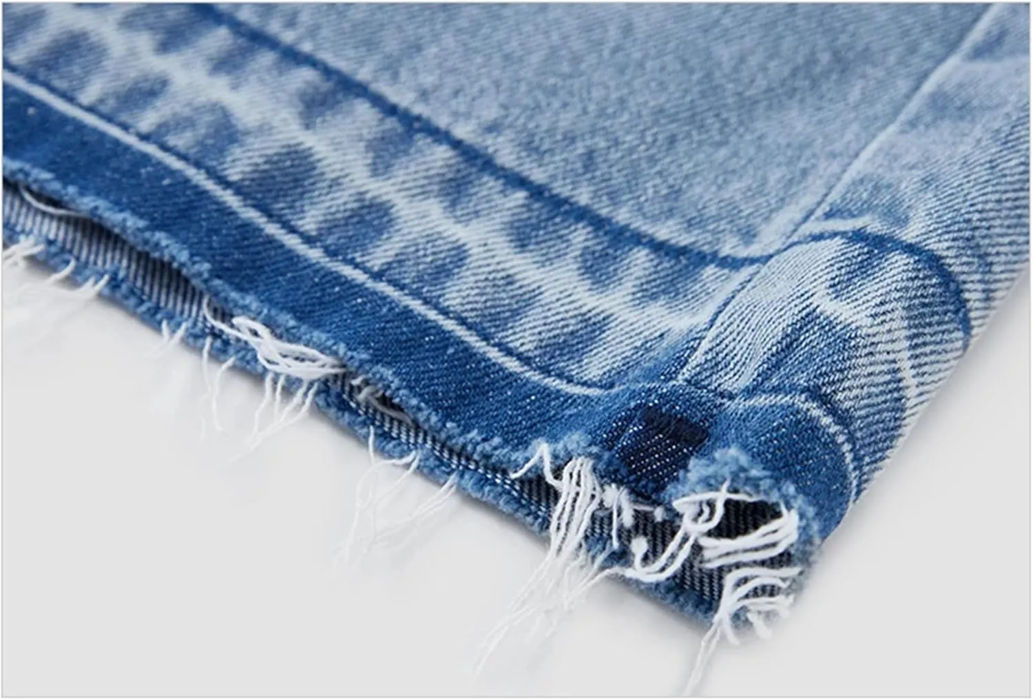 Women's Spring Fringed Long Jean Skirt Workwear Style Drawstring Slit Straight Skirt Vintage Denim Dress