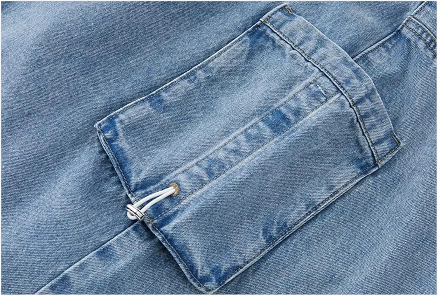 Women's Spring Fringed Long Jean Skirt Workwear Style Drawstring Slit Straight Skirt Vintage Denim Dress